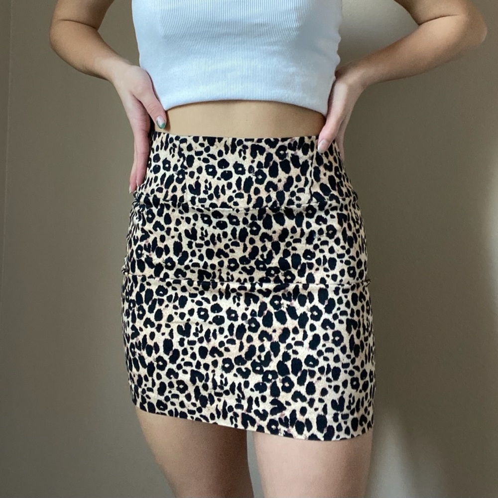 Cheetah Print Mini Skirt